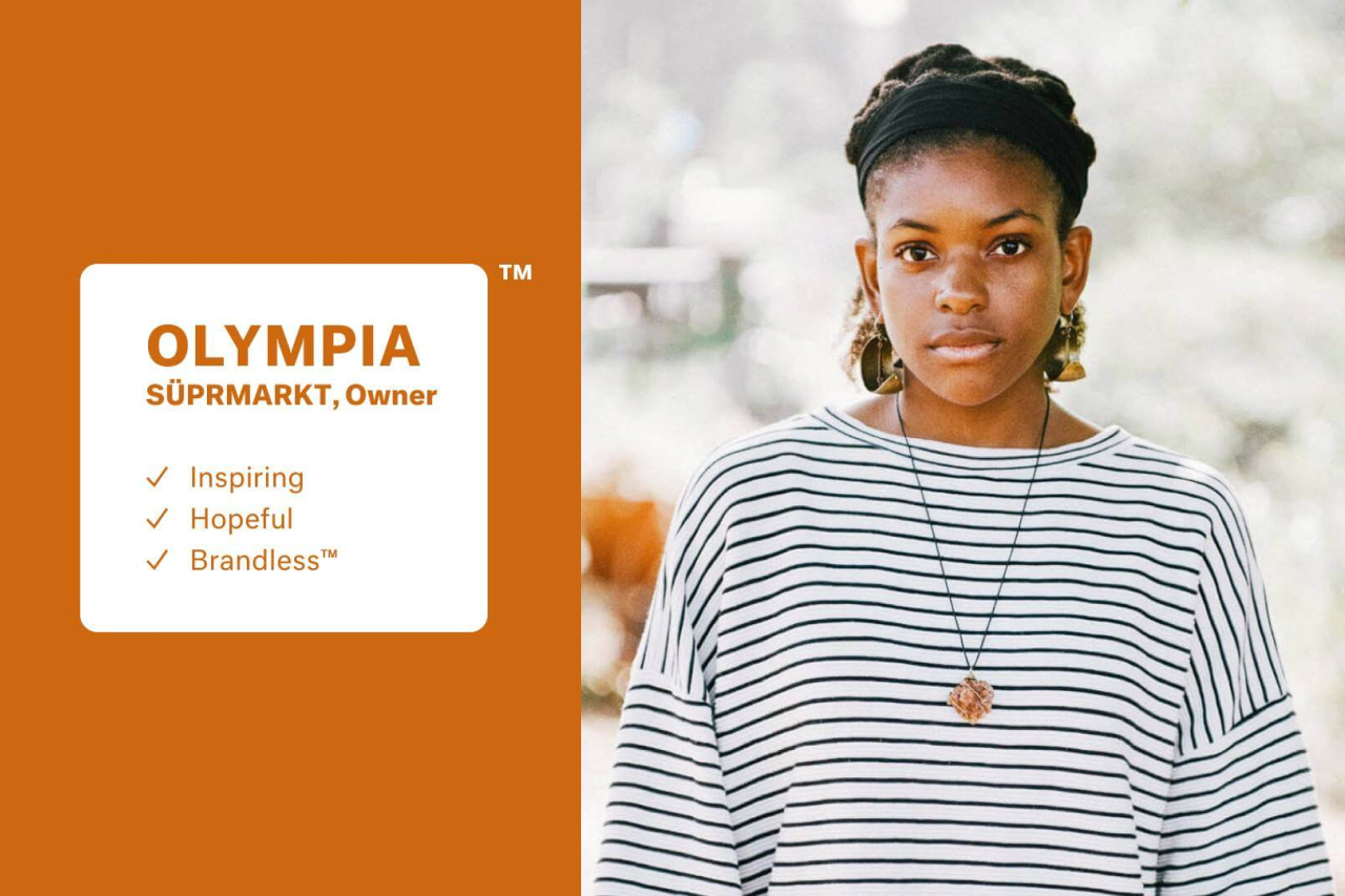 Portrait of Olympia Auset, founder of SUPRMARKT.